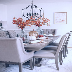Fall Dining Room Makeover with Raymour and Flanigan - Blushing Rose Style  Blog